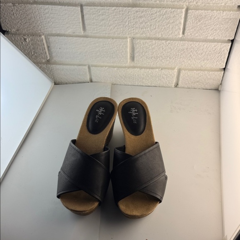 Style & Co. Black Women's Mules
